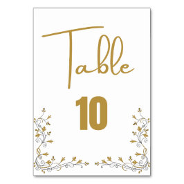 Carte Mariage Numéro de tableau