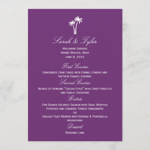 Carte Mariage Palm Trees - Violet