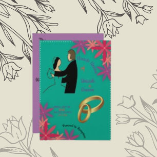 Carte Mariage papier Champagne Shimmer