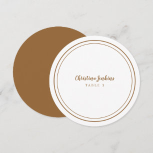 Carte Mariage Personnalisé Invité Blanc Brown Tour Place