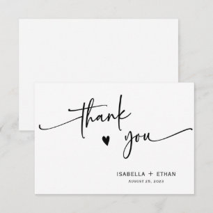 Carte Mariage personnalisé minimaliste