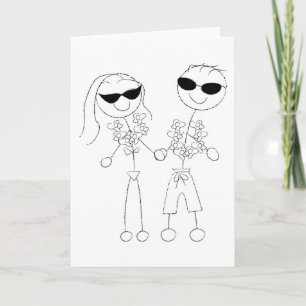 Carte Mariage plage Couple
