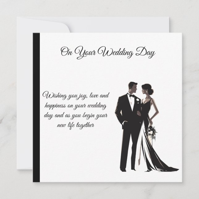 Carte Mariage plat (Devant)