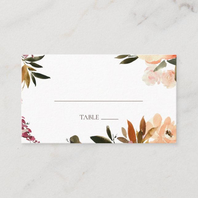 Carte Mariage Plat Burgundy Orange (Devant)
