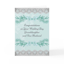 Carte Mariage pour la petite-fille et le nouveau m