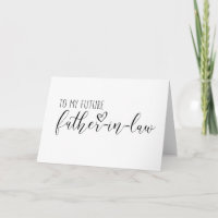Carte mariage pour le futur beau-père