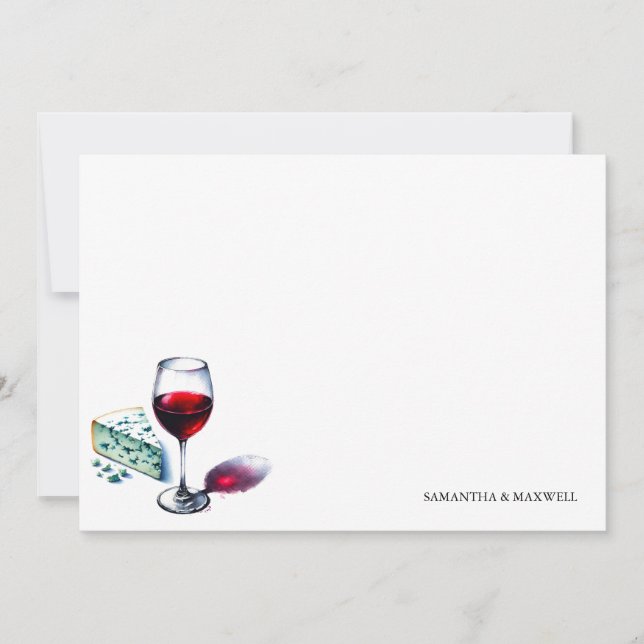 Carte Mariage pour les amateurs de vin (Devant)