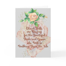 Carte mariage pour mariée et groom Touch de cuivre