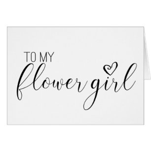 Carte mariage pour TO MY FLOWER GIRL