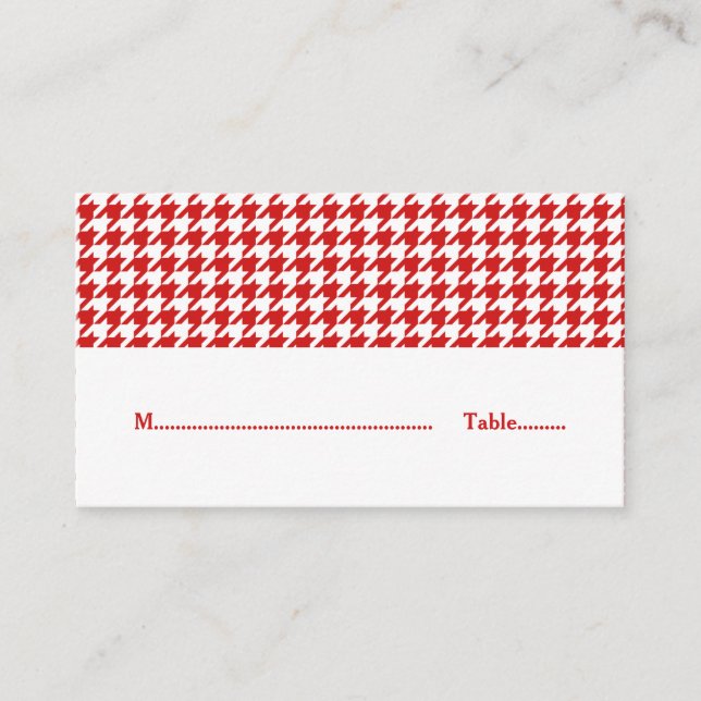 Carte Mariage Red Houndstooth (Devant)