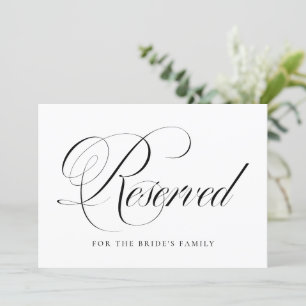 Carte Mariage réservé à Black Flourish Script