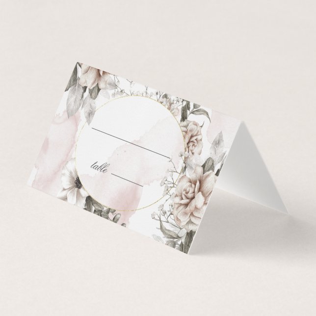 carte mariage romantique à fleurs (Front)