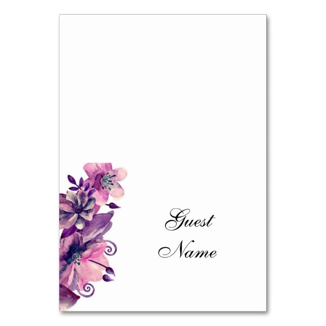 Carte mariage romantique. Carte d'assise violette (Par défaut)