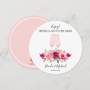 Carte Mariage rond Répétition Dîner Plate Merci