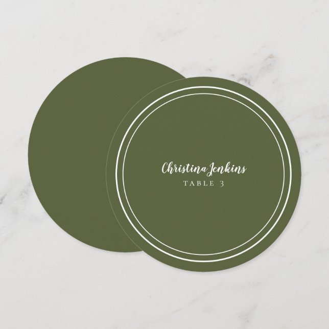 Carte mariage ronde personnalisée Invité Russe Gre (Devant / Derrière)