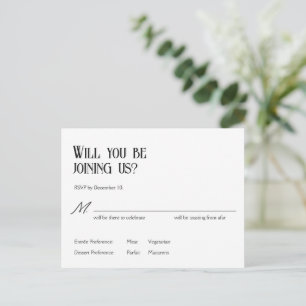Carte Mariage RSVP Art Nouveau Snowdrops
