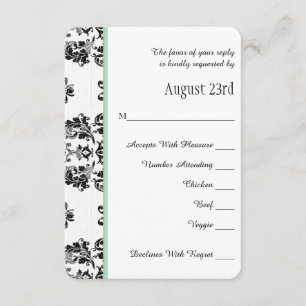 Carte Mariage RSVP Mint Green Paris Tour Eiffel