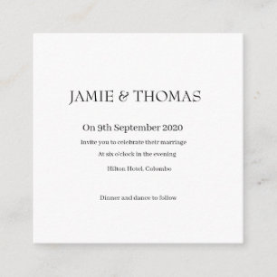 Carte Mariage simple