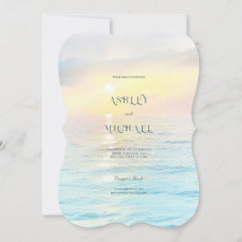 Carte Mariage simple et élégant à Ocean Beach
