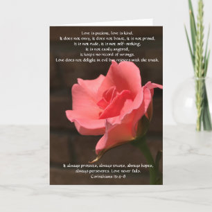 Carte Mariage Souhaite Rose Corinthian Verse Amour