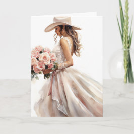 Carte Mariage Stetson & dentelle : Rose rustique
