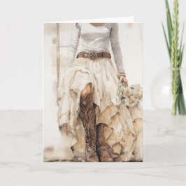 Carte Mariage Stetson & dentelle : Western Belle