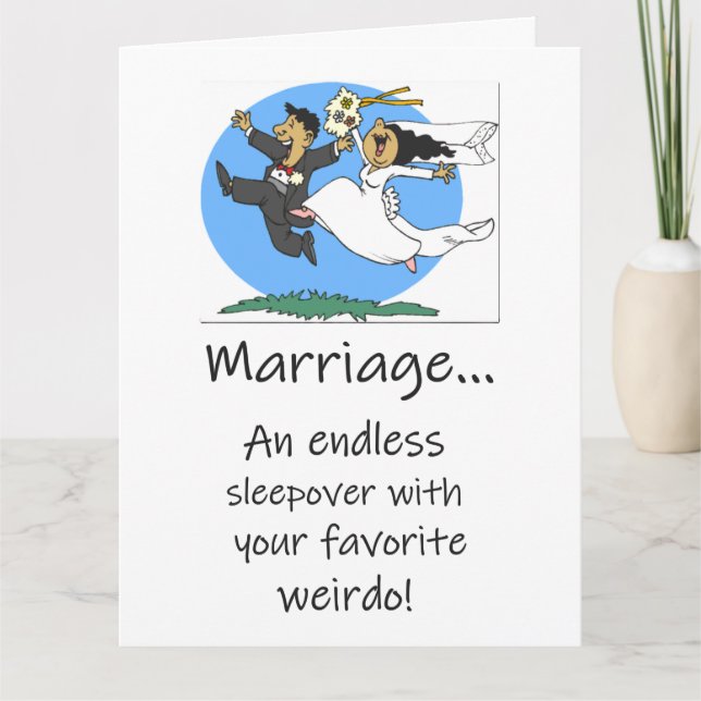 Carte Mariage Une soirée pyjama sans fin avec votre favo (Devant)