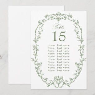 Carte Mariage Victorian Sage Green