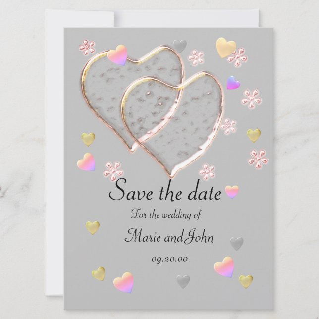 Carte Mariage Vintage, personnalisé (Devant)