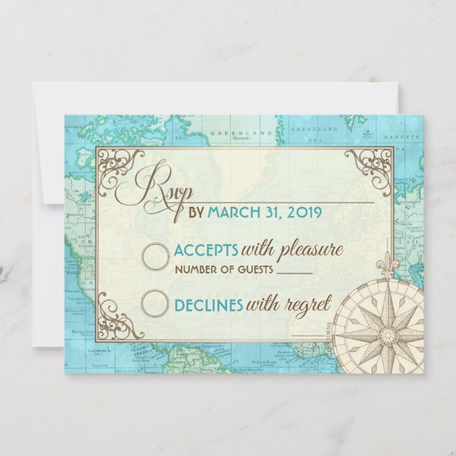 Carte Mariage voyage RSVP (Devant)