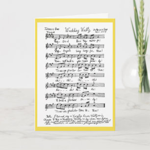 Carte Mariage Waltz. La chanson est en version anglaise