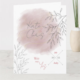 Carte Mariage Wedding Romantic Blush