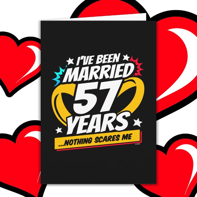 Carte Marié 57 ans drôle 57ème anniversaire de Mariage (Créateur téléchargé)