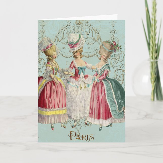 Carte Marie Antoinette Française Paris dames (Devant)