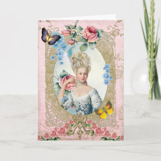 Carte Marie Antoinette Greeting Card Rose of Versailles