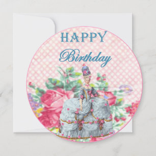Carte Marie Antoinette Reine de France Joyeux anniversai