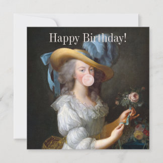 Carte Marie Antoinette soufflante Buble gomme