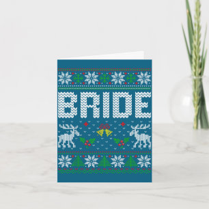 Carte Marié femme mariée couple fiancé pull horrible