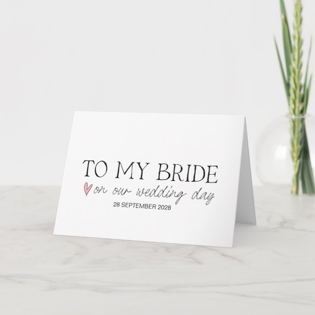 Carte Mariée à la chambre Se marier M & Mme Mariage (Devant)