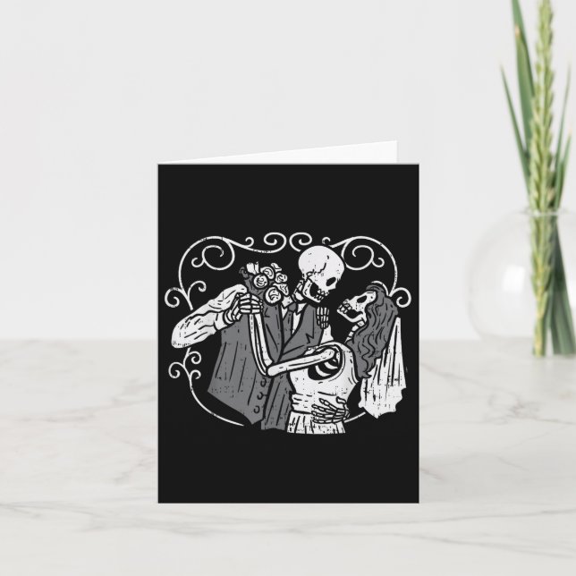 Carte Mariée dans le crâne de sucre Funny Dia Muertos Ha (Devant)