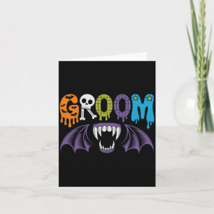 Carte Mariée et marié effrayants Mariage d'Halloween Amo