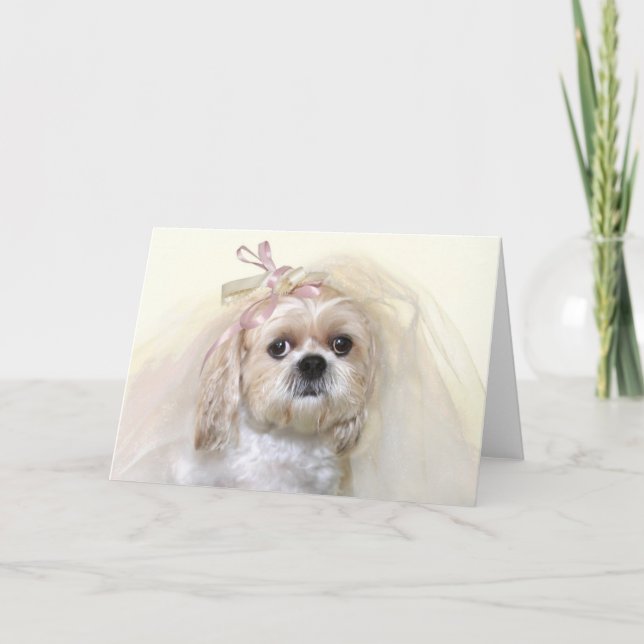 Carte Mariée Shih Tzu (Devant)