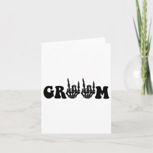 Carte Mariée squelette gothique Halloween mariage Bach