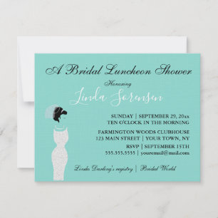 Carte Mariée Touche D'Argent Dîner Nuptiale Tea Party