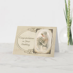 Carte Mariée vintage