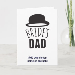 Carte Mariées personnalisables Papa Père de la mariée Me