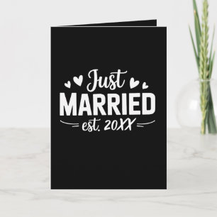 Carte Mariés sur mesure Just Married Est Femme Mari Épou