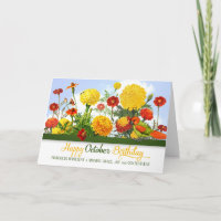 Marigold Jardin d'anniversaire pour octobre