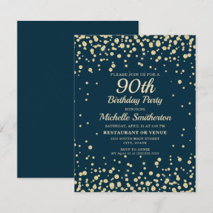 Carte Marine Blue Gold Diamond Parties scintillant Femme