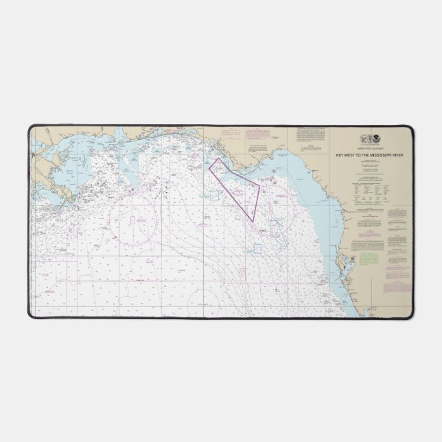 Carte marine de Key West to the Mississippi River (Recto)